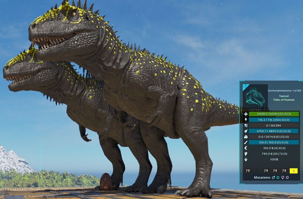 Ark Survival Ascended PVE Carcha Batman Lv 363 790%MD 100% imp PC XBOX PS5