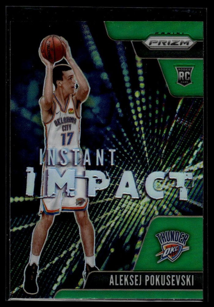 2020-21 Prizm #4 Aleksej Pokusevski Instant Impact Prizms Green Rookie