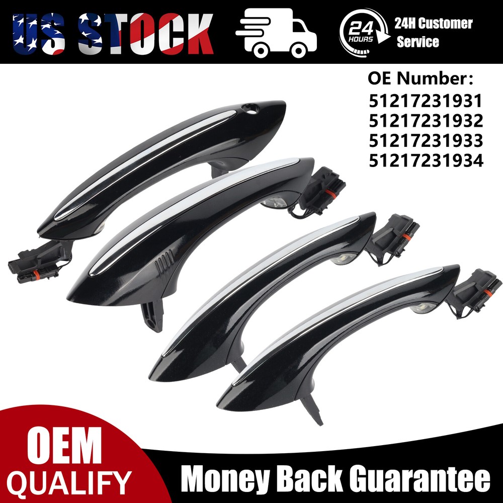 Comfort Access Exterior Door Handle Black Fit for BMW F07 F10 F11 F06 F01 F04