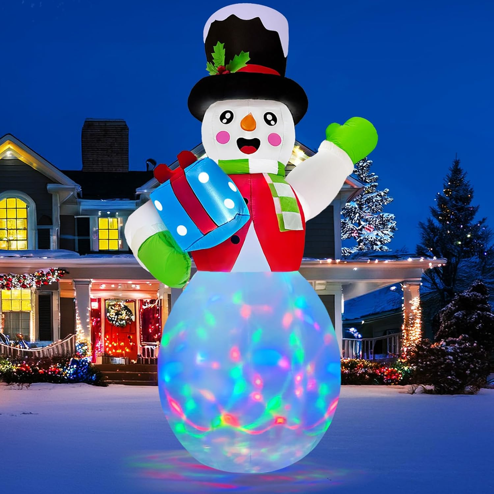 10 FT Christmas Inflatable Snowman Outdoor Decoration, Giant Inflatable Snowman