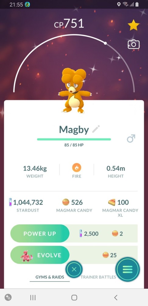 Shiny Magby in Pokémon Go for Registered or Ultra Friends Trade