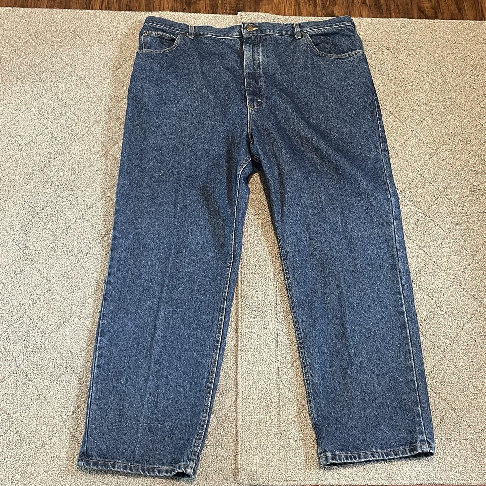 Vintage Lee Riders Big Tall Mens Jeans 46x30 Blue Straight Leg Made in USA