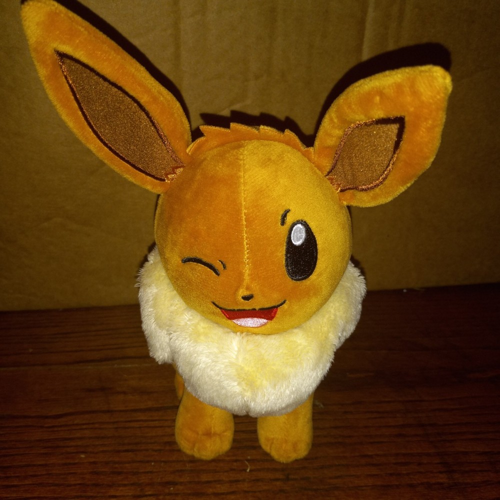Pokemon Eevee Jazwares Winking Plush Stuffed Animal Toy