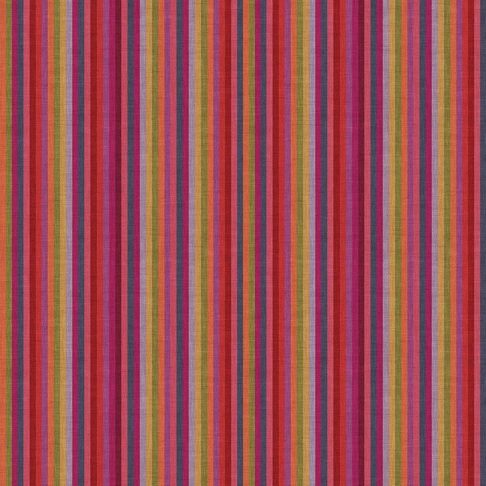 Laurel Burch Earth Song Coordinate Wild Stripes Red Tone Fabric By FQ - 1/4 YD