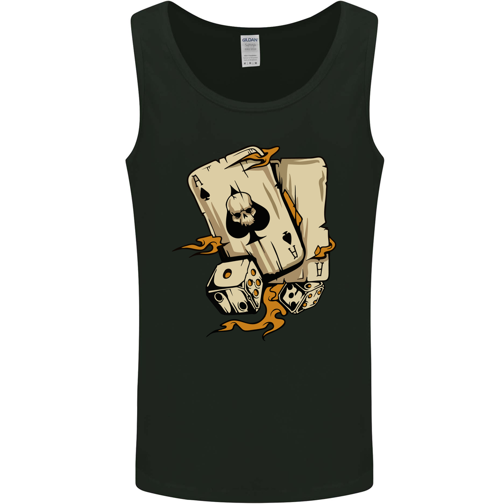 Skull Ace of Spades Heavy Metal Rock Music Mens Vest Tank Top