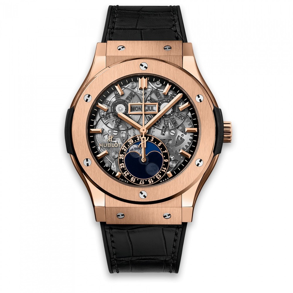 New Hublot Classic Fusion Aerofusion Moonphase 45 mm Watch 517.OX.0180.LR