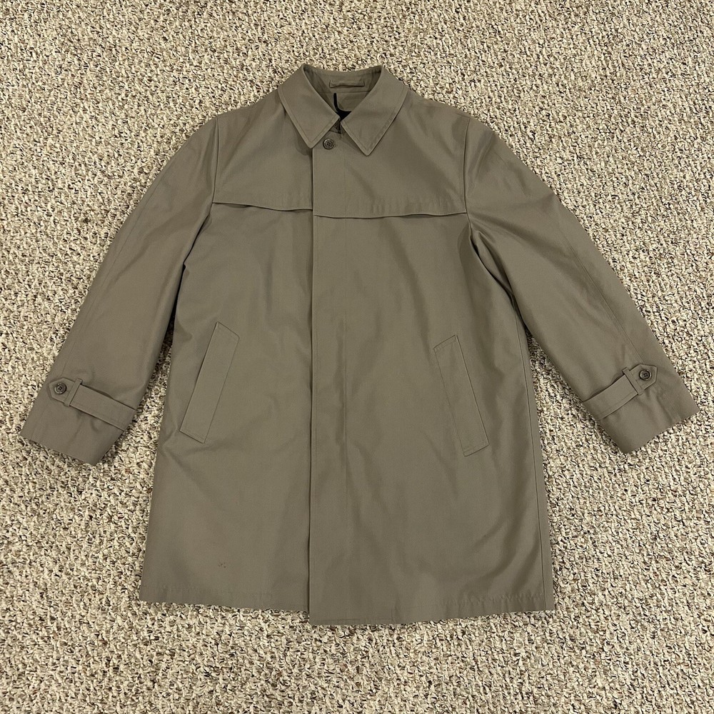 London Fog Vintage Men’s Trench Coat with Lining 46L Made in USA