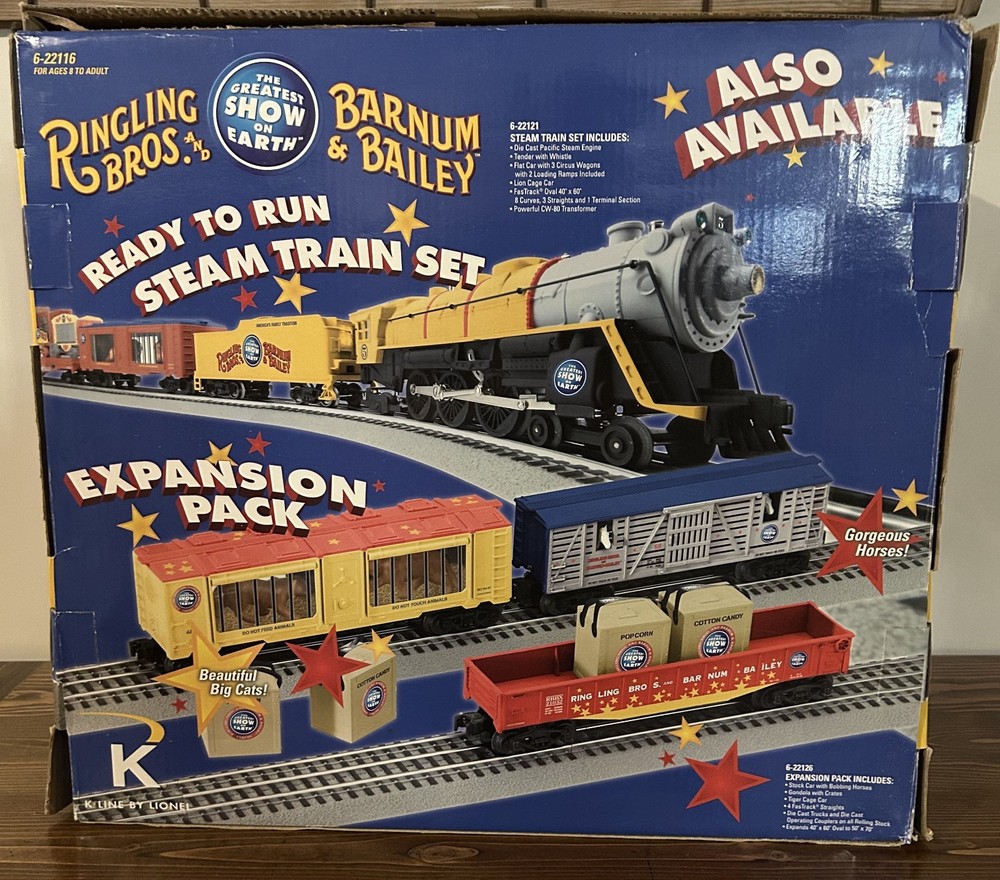 K-Line by Lionel 6-22116 Ringling Bros. Ready to Run Circus Train Set NIB C2