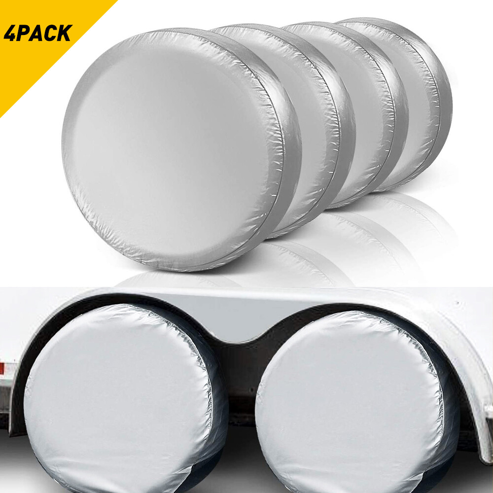 Waterproof Tire Wheel 4PCS & Covers Trailer Tyre RV Camper Sun Protector 30-32