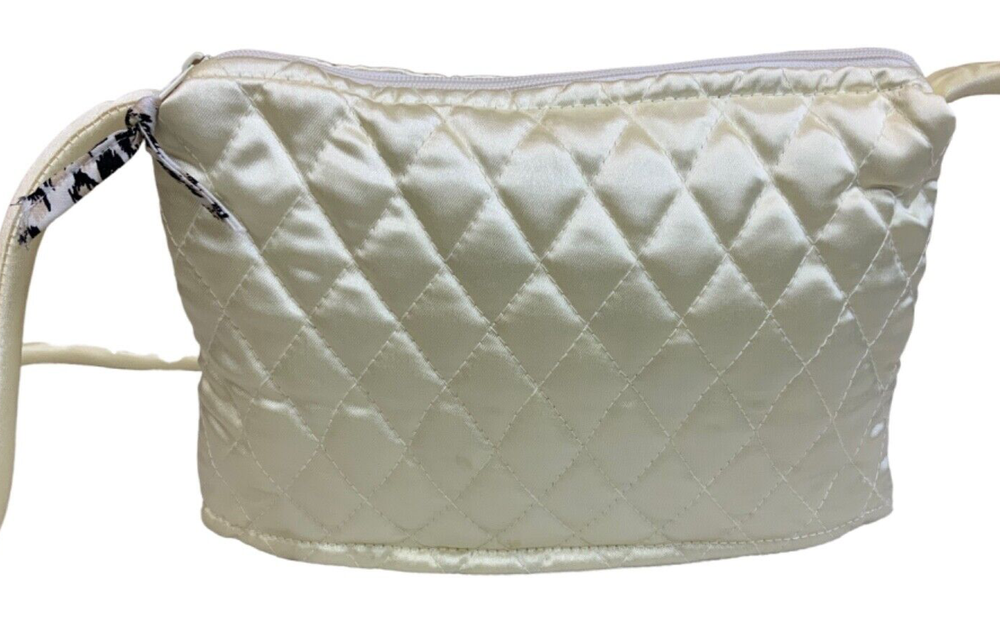 Naples Bag co. Cream Diamond Quilted Crossbody/Shoulder Purse, Handbag