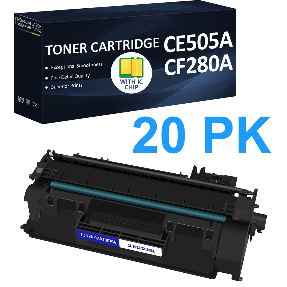 20PK Black CE505A 05A Toner Compatible for HP LaserJet P2030 P2035 P2035n P2055d