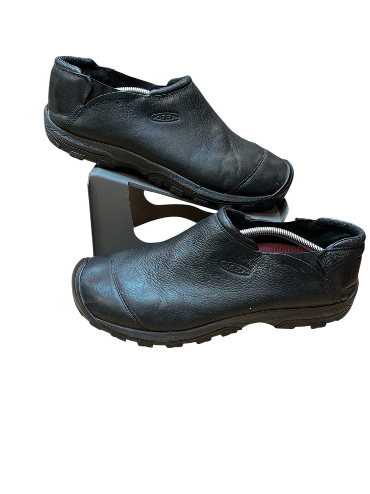 Keen Mens Austin Leather Clog Slip On Work Shoes Size 13 Black Comfort