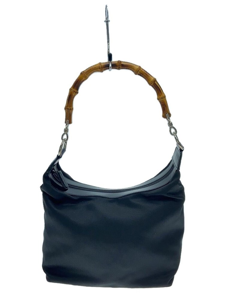 GUCCI black leather handbag minimalist design