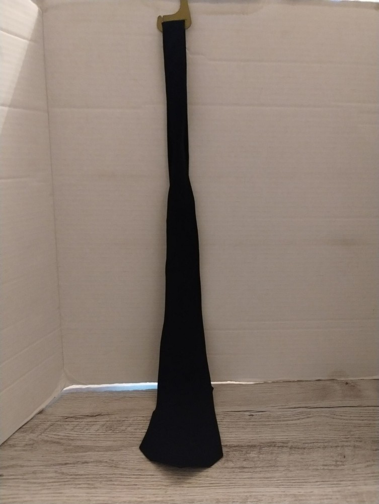 Classic Black Men's Adjustable 46-inch Polyester Neck Tie for Formal Wear