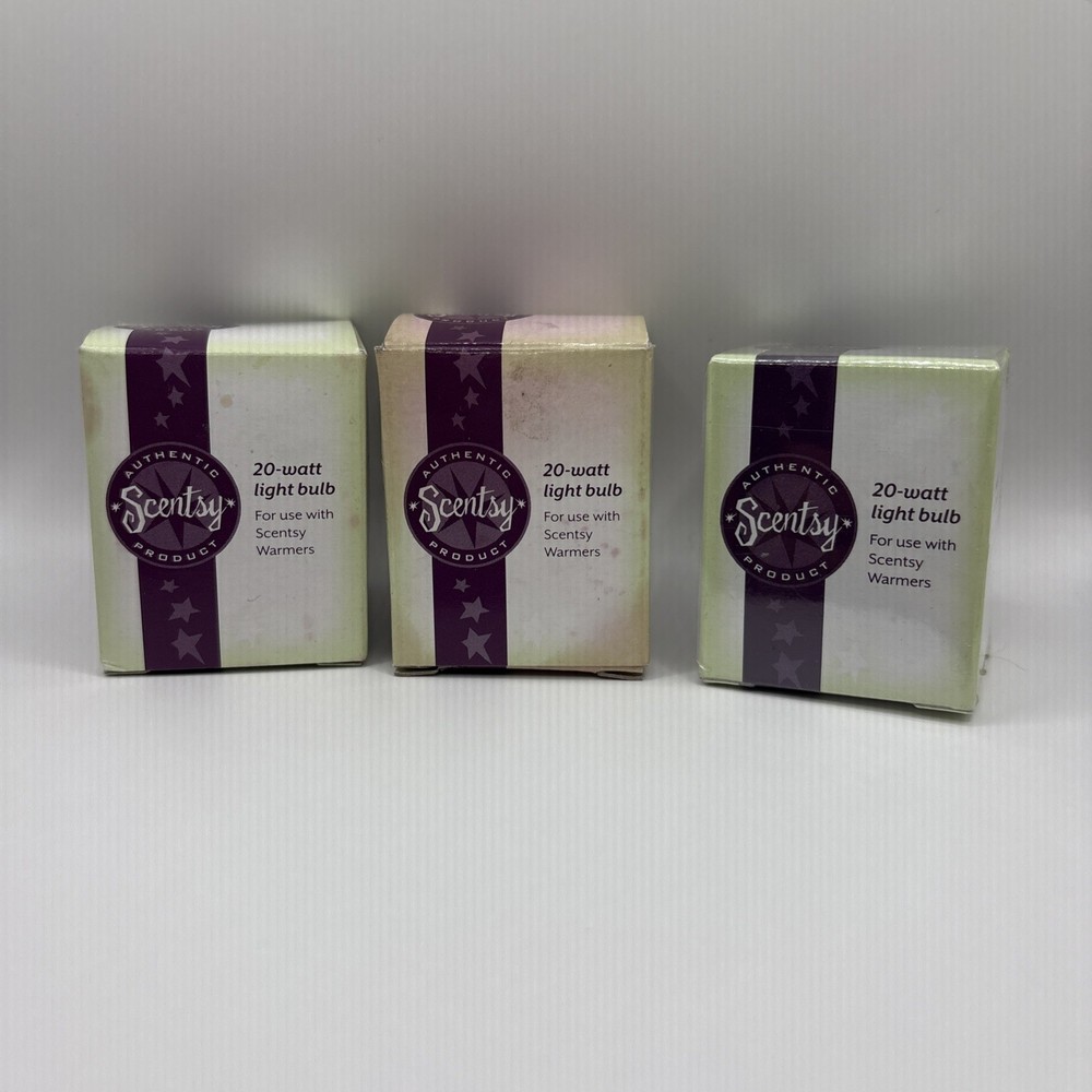 SCENTSY Brand 3 Pack Replacement Light Bulbs 20 Watt, New in Packaging