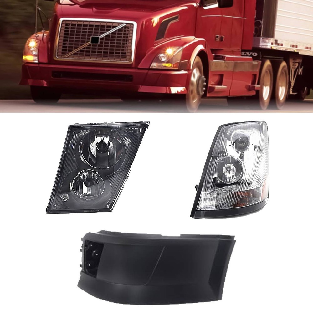 Volvo VNL VN SET Headlight Left Side Fog Light Left Side Corner Bumper Left Side