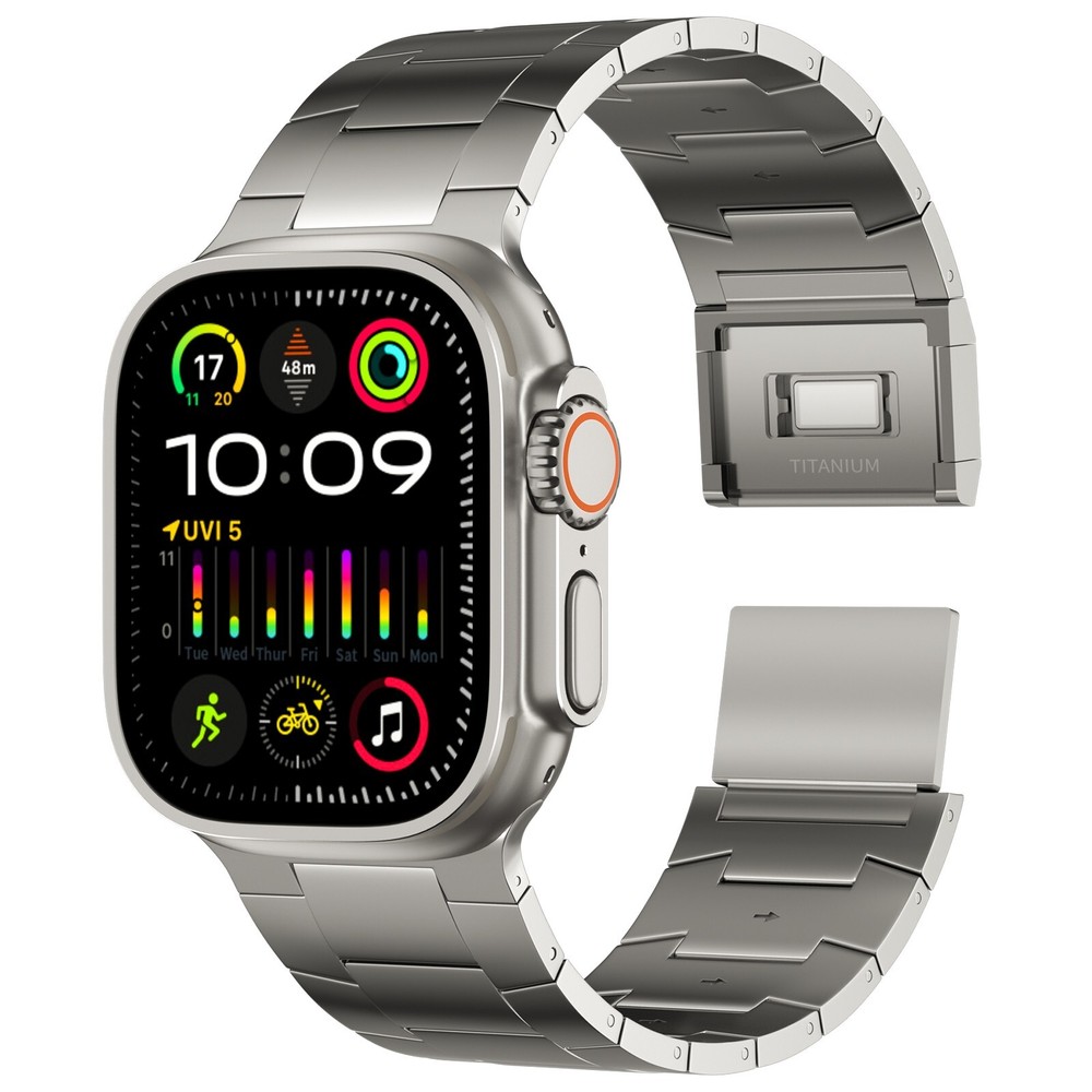 24mm Wide Full Titanium Watch Band with Magnetic Clasp for Apple Watch Titanium