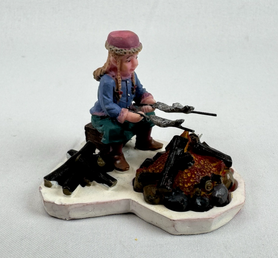 Lemax Dept 56 Ice Fishing Winter Village Set with Fire and Train