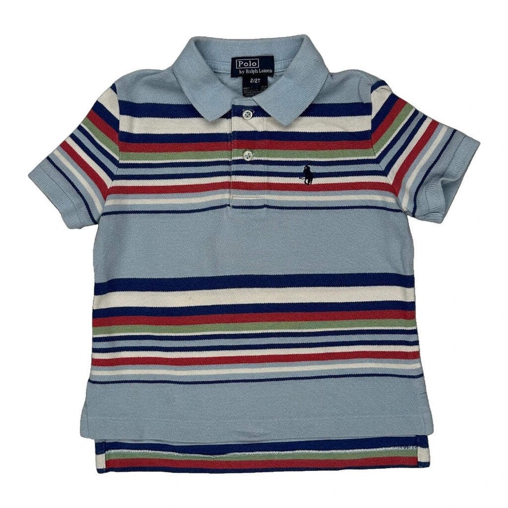 Age 2 Polo By Ralph Lauren Striped Polo Shirt - 2XS Multicoloured Cotton