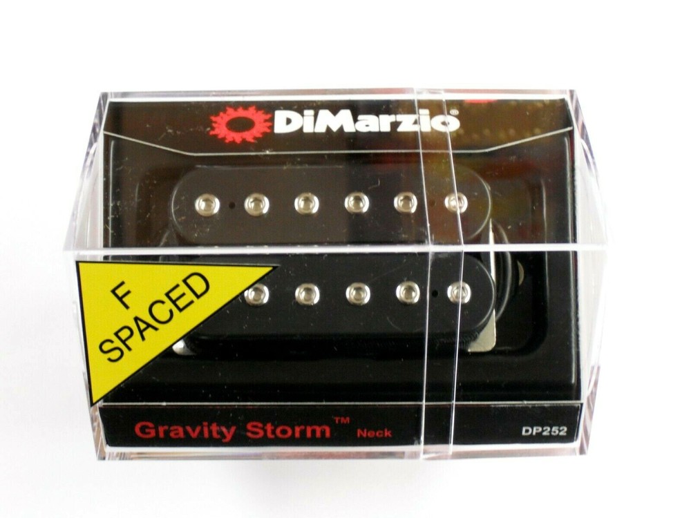 DiMarzio F-spaced Gravity Storm Neck Humbucker Black W/Chrome Poles DP 252