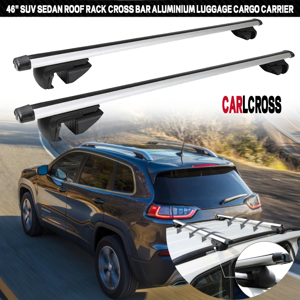 For Jeep Cherokee 2014-2022 Roof Rack Cross Bar Aluminium Luggage Cargo Carrier