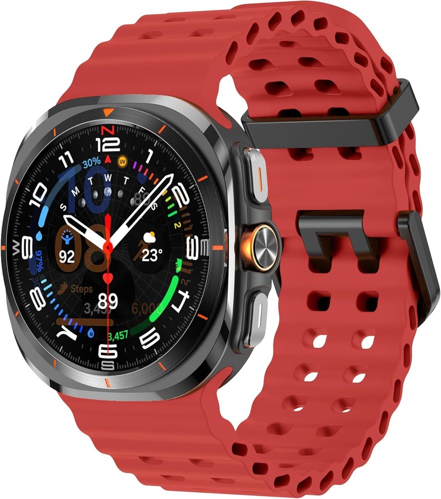 Silicone Strap Compatible with Samsung Galaxy Watch Ultra 47mm, Breathable