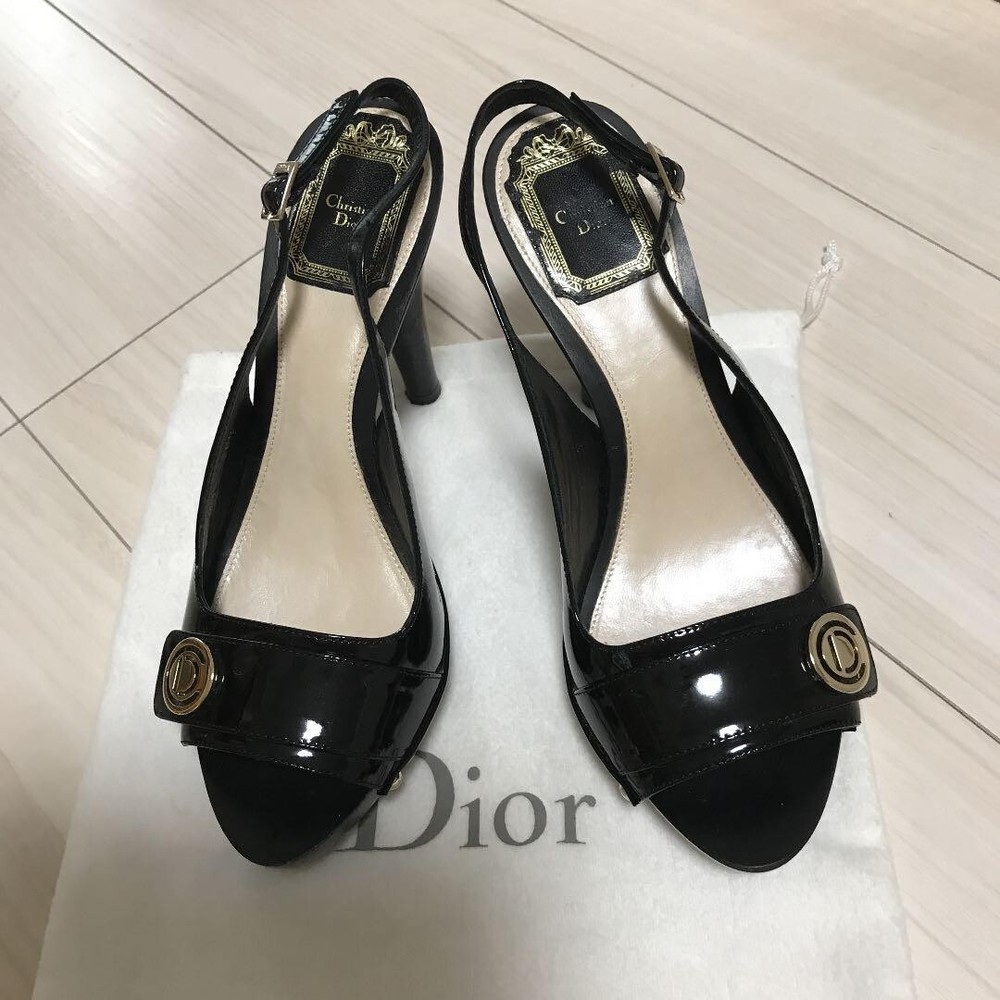 Christian Dior Sandals Black Size 35.5 Used US 6 Used