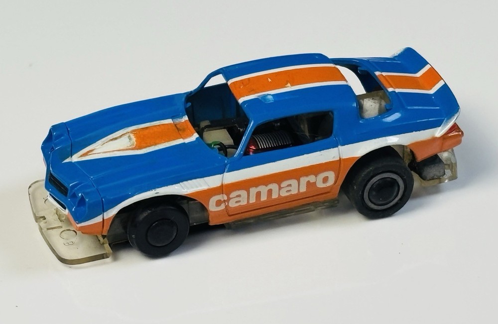 TYCO HO Slot Car Blue Orange 79 Chevy CAMARO Z28  Vintage