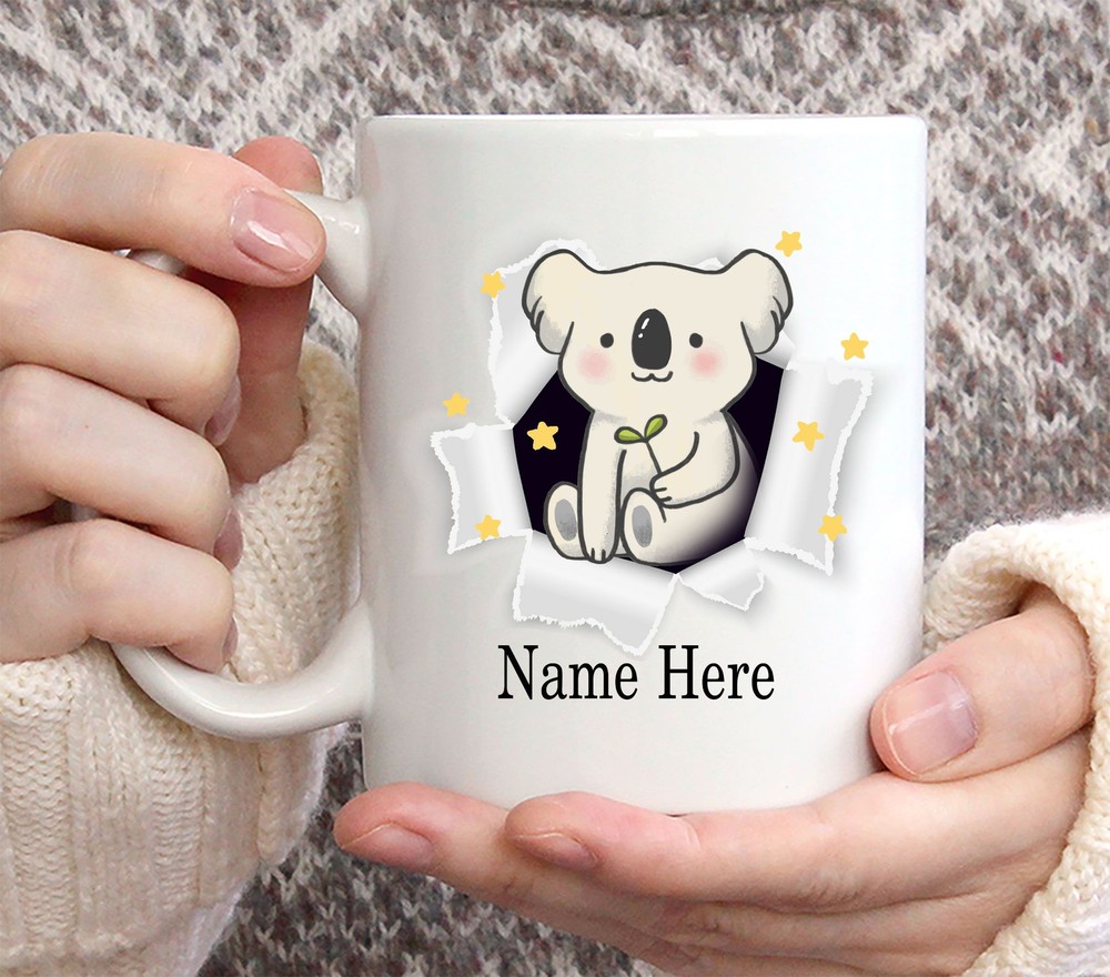 Funny Personalized Koala Custom Name Coffee Mug 11oz