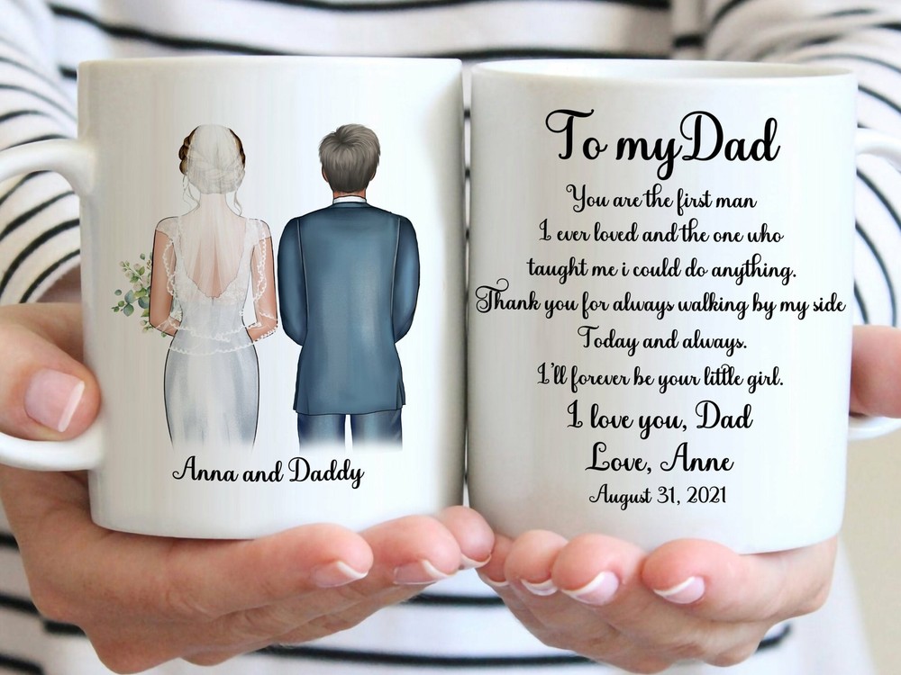 Personalized To My Dad Mug Thank You For Always Walking By My Side Dad Wedding
