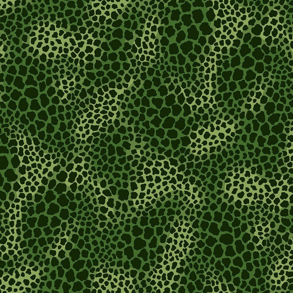 Laurel Burch Earth Song Leopard Spots Dark Olive Green Fabric By the FQ - 1/4 YD