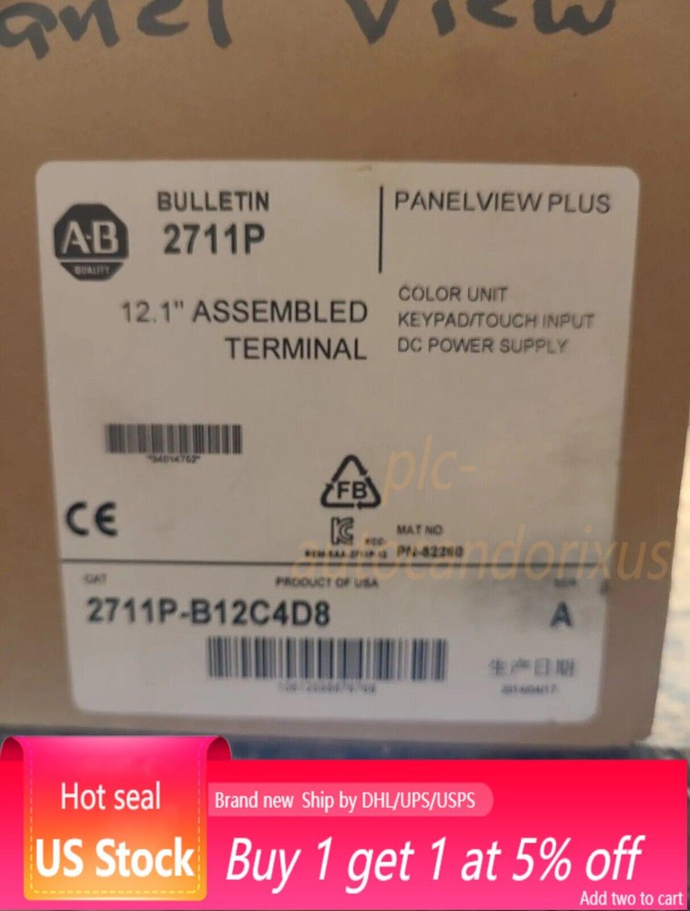 Allen-Bradley 2711P-B12C4D8 2711PB12C4D8 Panelview Plus 6 1250 Key Touch New