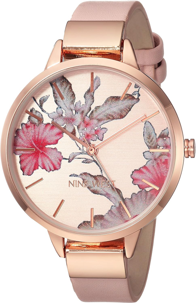 Women'S Floral Dial Strap Watch