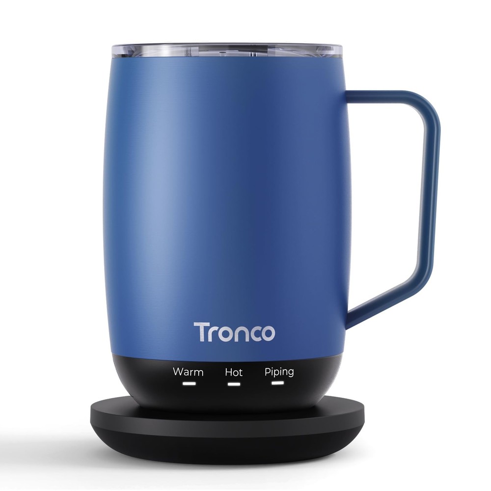 Temperature Control Heated Coffee Mug 14 oz – Rechargeable Self-Heating Coffe...