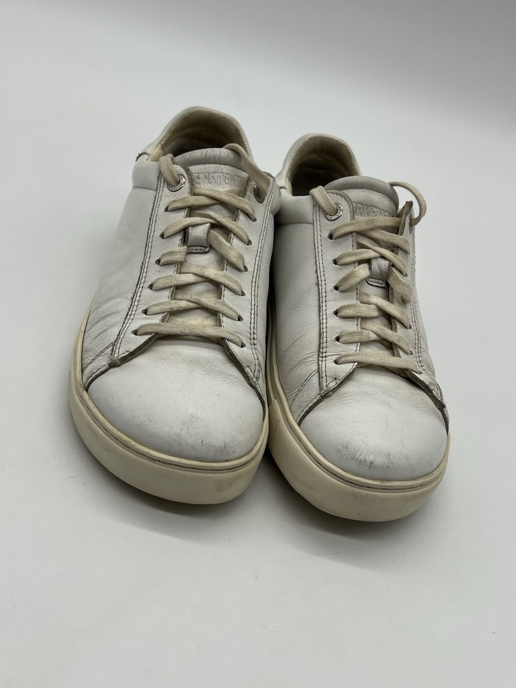 Birkenstock Bend Women’s Size 6 White Leather Low Top Comfortable Sneakers Shoes