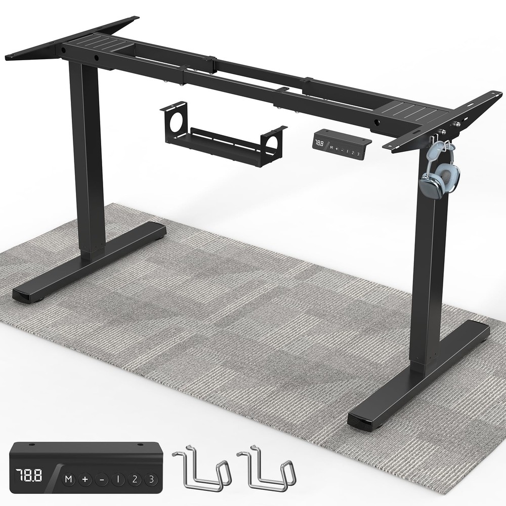 264 lbs Capacity Dual Motor Electric Standing Desk Frame, Height Adjustable S...