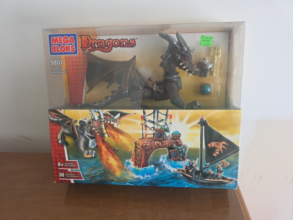Mega Bloks Dragons Wizard's Sea Assault Play Set with Light Up Eyes New Sealed