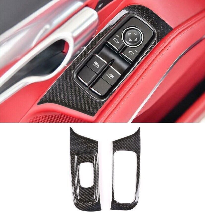 Carbon Fiber Window Switch Cover for Porsche 911 2013-18 & 718 2016-21