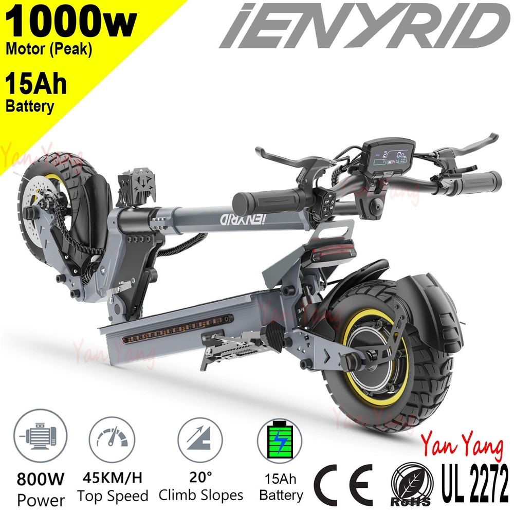 iENYRID 1000W Foldable E-Scooter 28MPH 15Ah with All-Terrain Tires