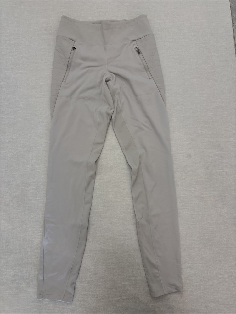 Athleta Peak Hybrid Fleece Tight in Birch Gray High-Waisted Small Athletic Leggings