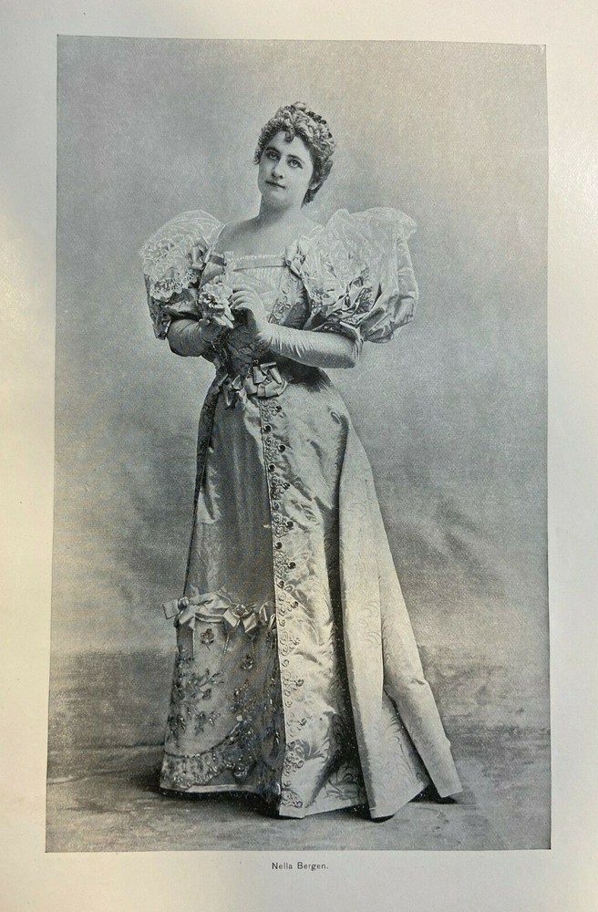 1897 Vintage Magazine Illustration Actress Nella Bergen