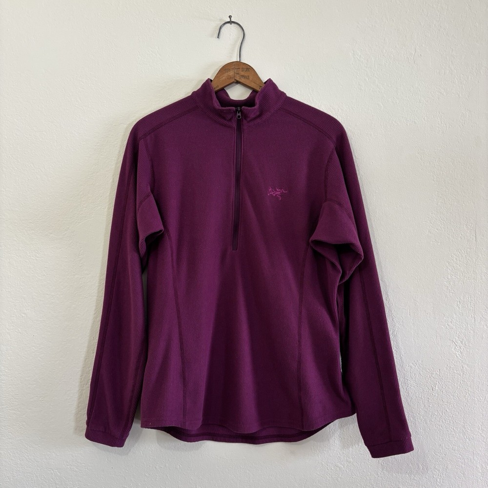 Sudadera Arc'teryx Waffle Polartec Media Cremallera Para Mujer Talla L