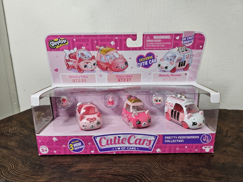 Moose Toys Shopkins Cutie Cars Pretty Performers Collection Diecast Vehicles NEW