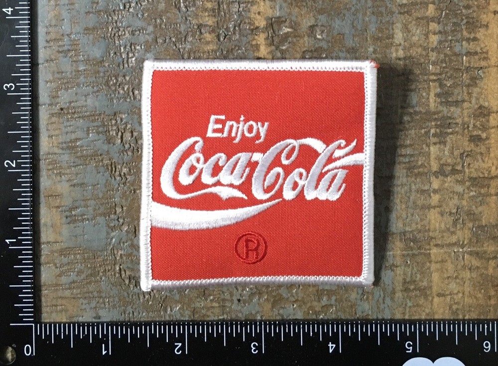 Vintage Coca-Cola Embroidered Iron-On Twill Patch with Classic Logo