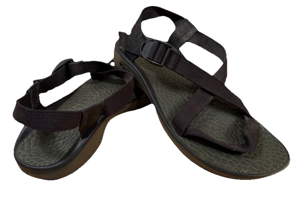 Chaco ZCloud 1 Womens Adjustable Strap Sandals Black Olive Green Size 10
