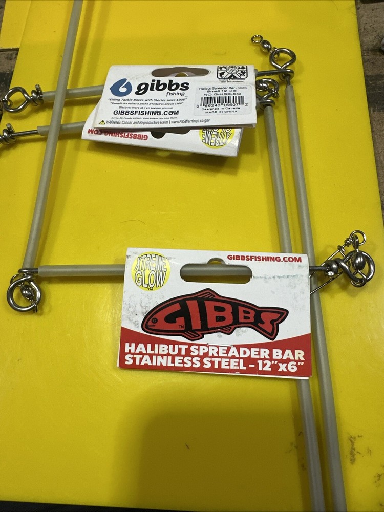 New Gibbs HSB-SG Halibut Spreader Bar Lot Of 3 Pcs