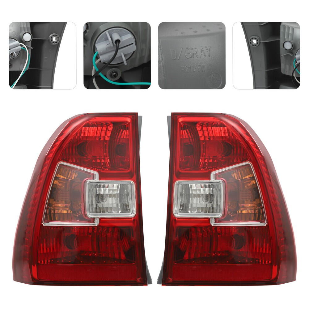 Pair For 2005-2010 Kia Sportage Halogen Tail Lights Rear Brake Lamps Left+Right