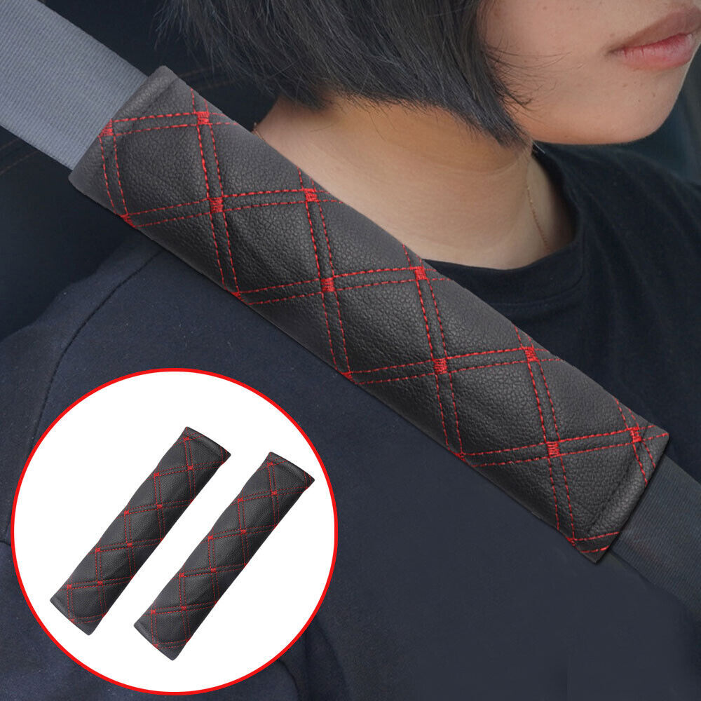2x Car Safety Seat Belt Shoulder Pads Cover Harness Protector Cover Accessories