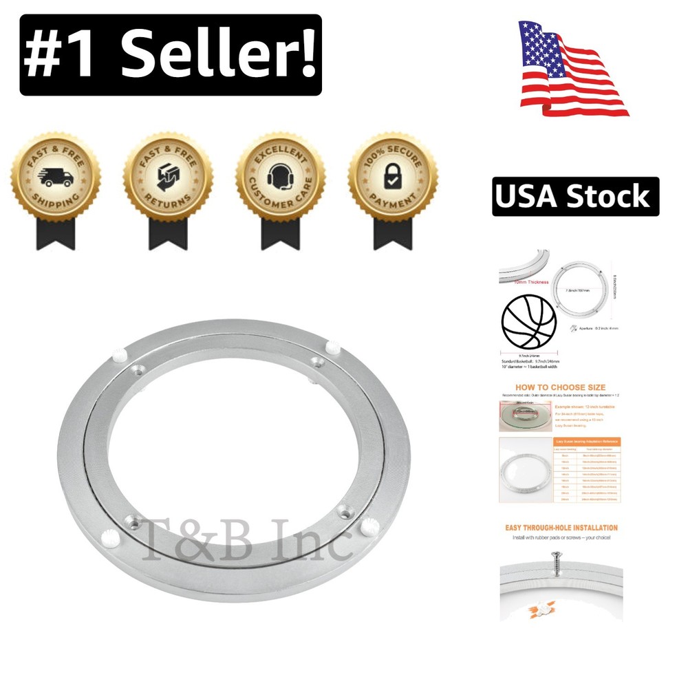 10-Inch Heavy-Duty Lazy Susan Turntable - 150lb Capacity for DIY & Storage  