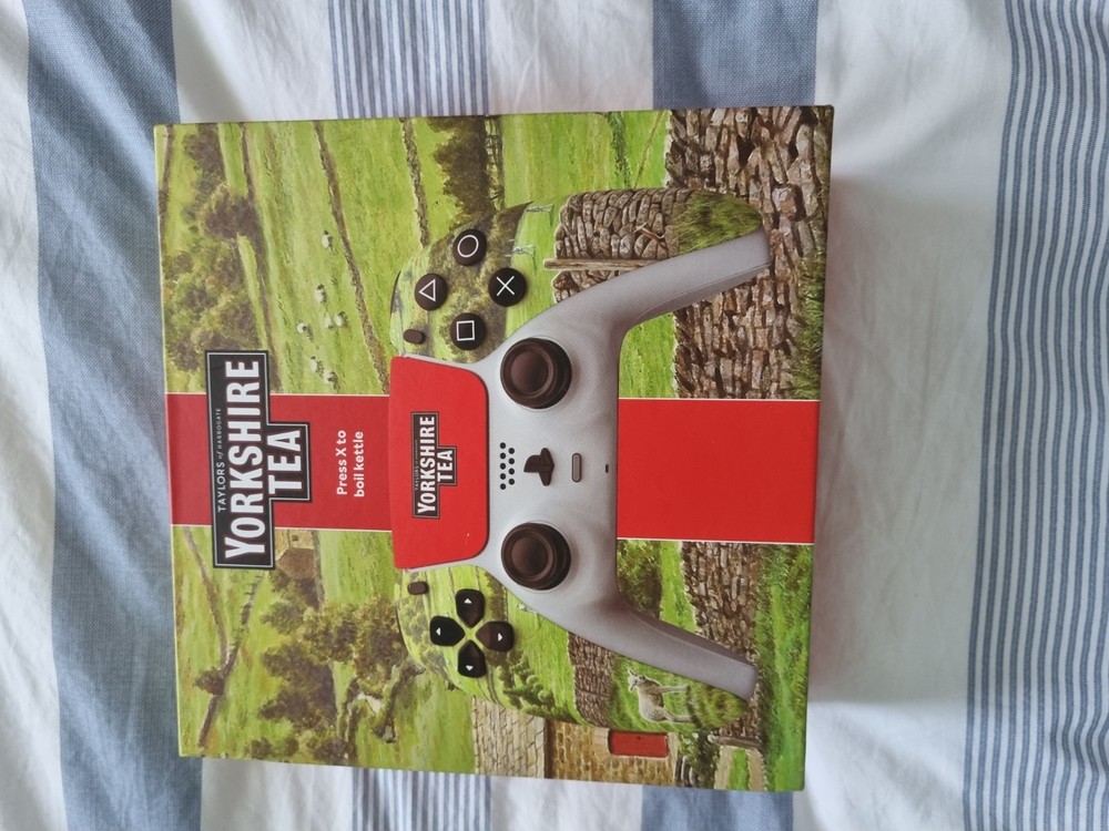Official Yorkshire Tea Dualsense 5 Controller For PS5. All Inserts Included